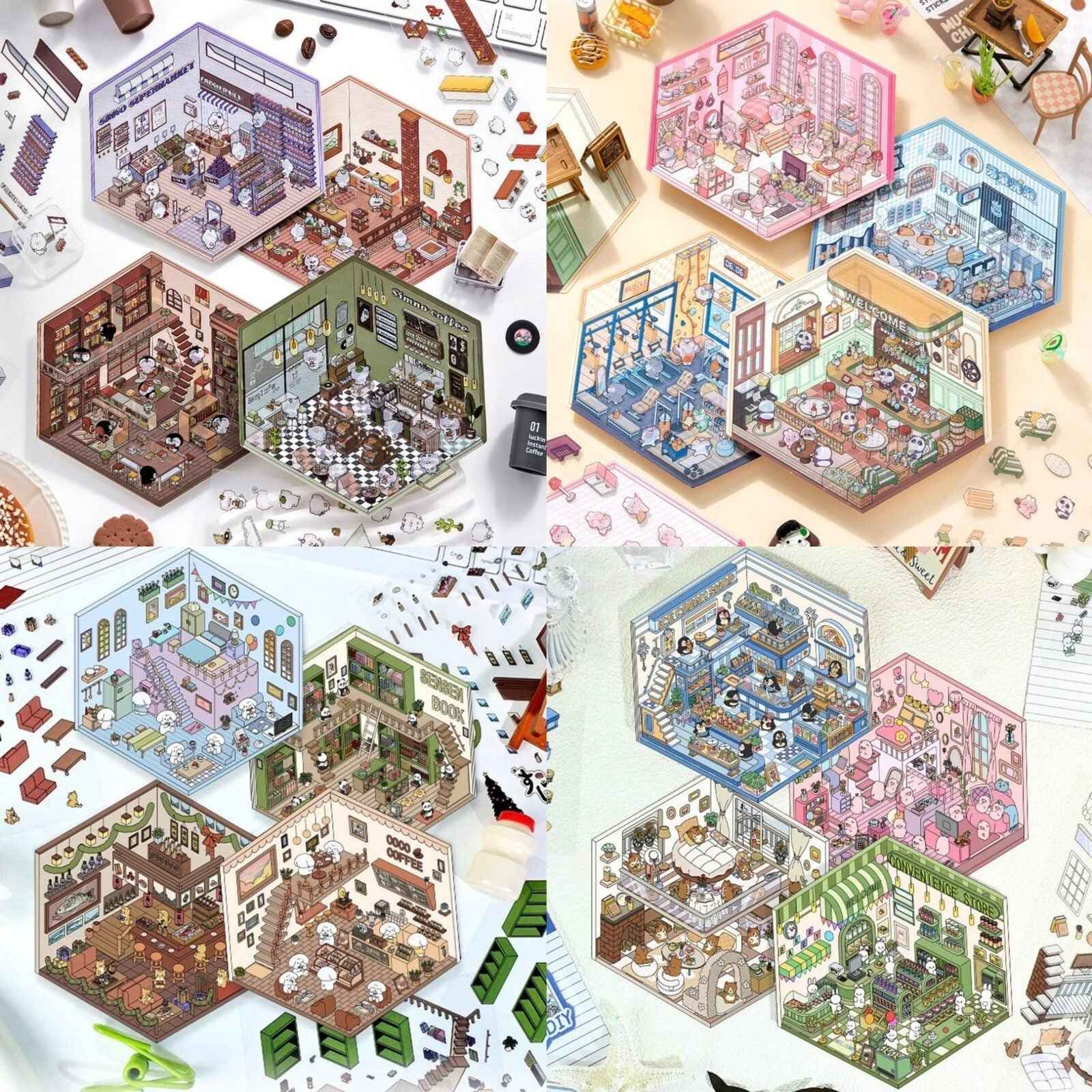 3D Stickers Scene - All 16 Themes | Version 1.0, 2.0, 3.0, 4.0 Sets