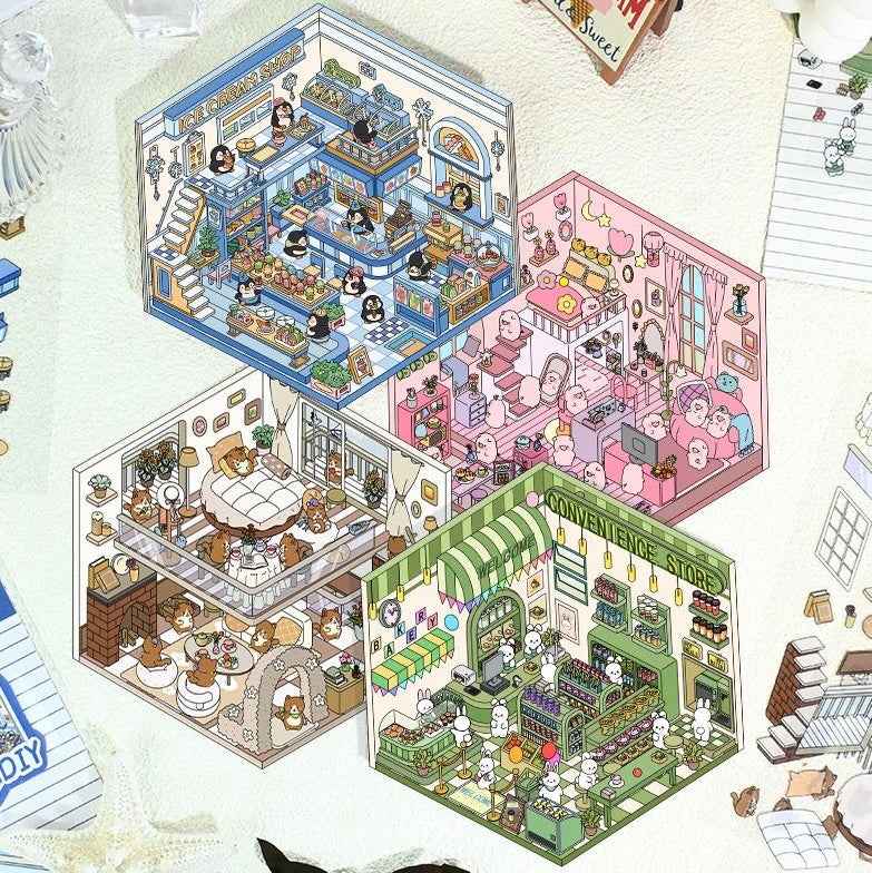 3D Stickers Scene - All 16 Themes | Version 1.0, 2.0, 3.0, 4.0 Sets
