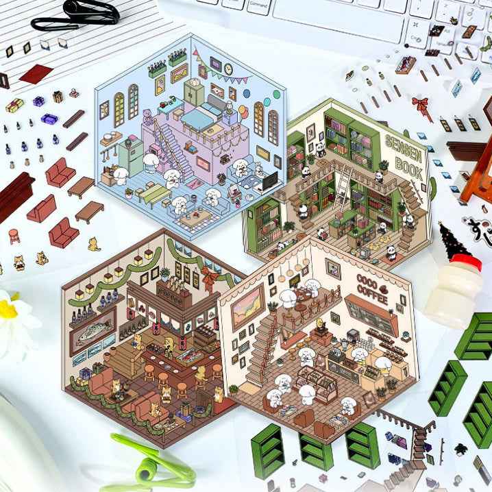 3D Stickers Scene - All 16 Themes | Version 1.0, 2.0, 3.0, 4.0 Sets