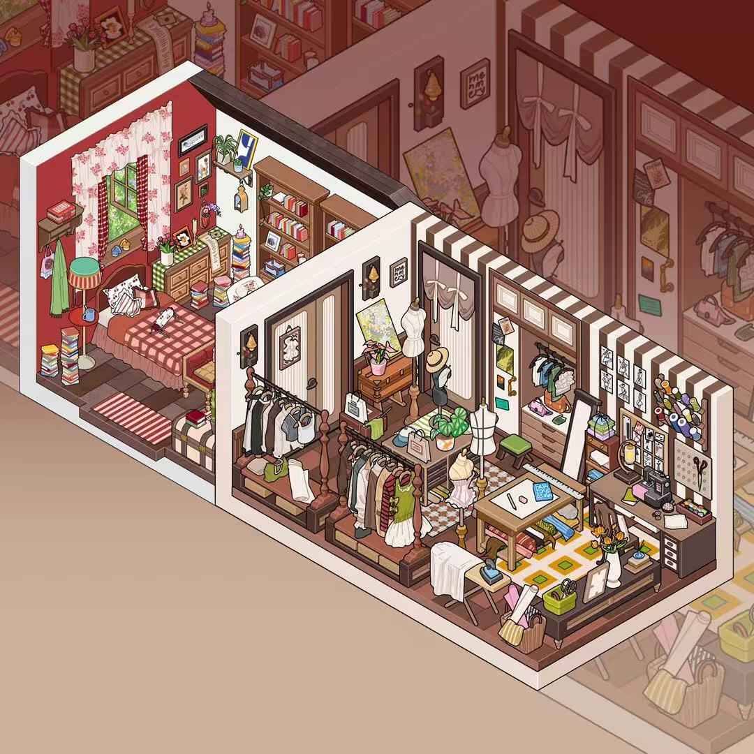 FIELDSTONE – 3D Sticker Scenes - 2 Theme Sets: Walk-In Closet | Bedroom