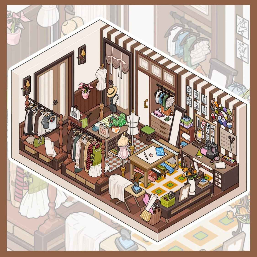 FIELDSTONE – 3D Sticker Scenes - 2 Theme Sets: Walk-In Closet | Bedroom