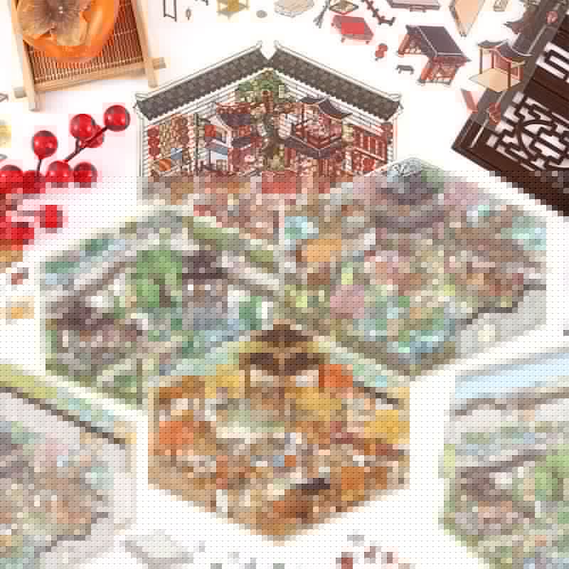Cute Cat 4.0 – Garden of the Four Seasons 3D Sticker Scenes - 4 Theme Sets: Spring Garden | Summer Garden | Autumn Garden | Winter Garden