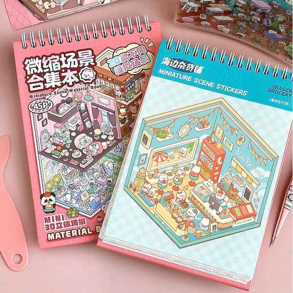 Miniature 3D Scene Stickers Scrapbook with 20 Pcs Unique Themes, Best Gifts, 1.0 | 2.0 | 3.0 | 4.0 | 5.0 | 6.0