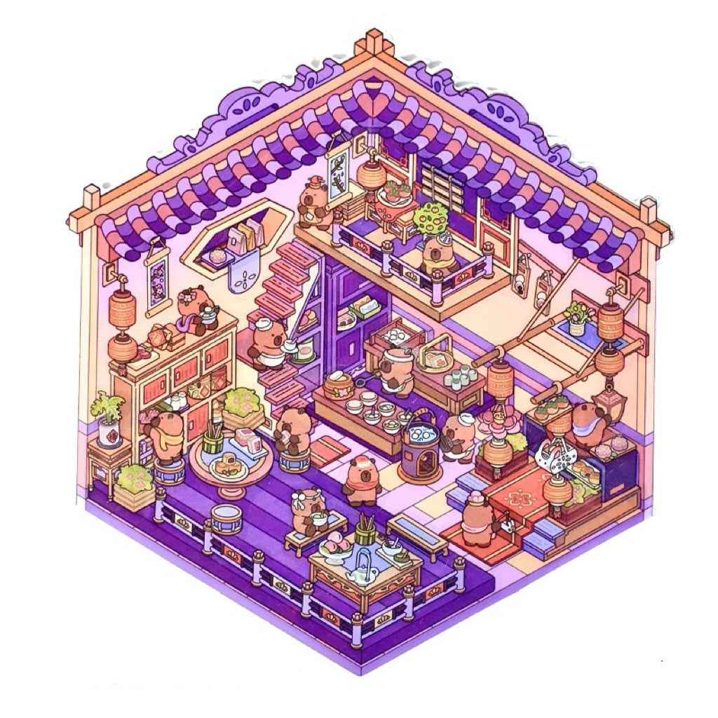 Cute Animal 7.0 – Happy Chinese New Year 3D Sticker Scenes - 4 Theme Sets: Capybara Lantern Festival | Capybara New Year | Panda New Year | Snake 2025