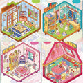 Japanese Manga Childhood Homes – 3D Sticker Scenes - 4 Theme Sets: Shin-chan’s House | Nobita’s House | Maruko’s House | Sakura’s House