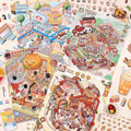 Simulation Business 2.0 Plus– 3D Miniature Sticker Scenes - 4 Theme Sets: Panda Hotpot Restaurant | Kitten Burger Shop | Piggy Dim Sum Shop | Puppy Convenience Store