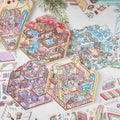Magical Party 2.5D – 3D Miniature Sticker Scenes - 4 Theme Sets: Snowy World | Amusement Park | Magical Party | Sakura Hot Springs