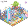 City Theme – Original Design – 3D Miniature Sticker Scenes - 2 Theme Sets: City Walk | City Sightseeing