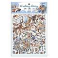 Two-Person Puzzle Edition – 3D Miniature Sticker Scenes - 2 Theme Sets: Romantic Wedding | Working Diary