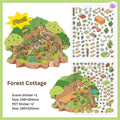My Little House – Plus 3D Miniature Scenes Sticker - 2 Theme Sets: Ocean Studio | Forest Cottage
