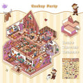 Urban Theme Plus – 3D Miniature Sticker Scenes - 2 Theme Sets: Animal Office | Cowboy Party