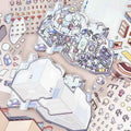 Pixel Style Plus – 3D Miniature Sticker Scenes - 2 Theme Sets: Sushi House | Space Station