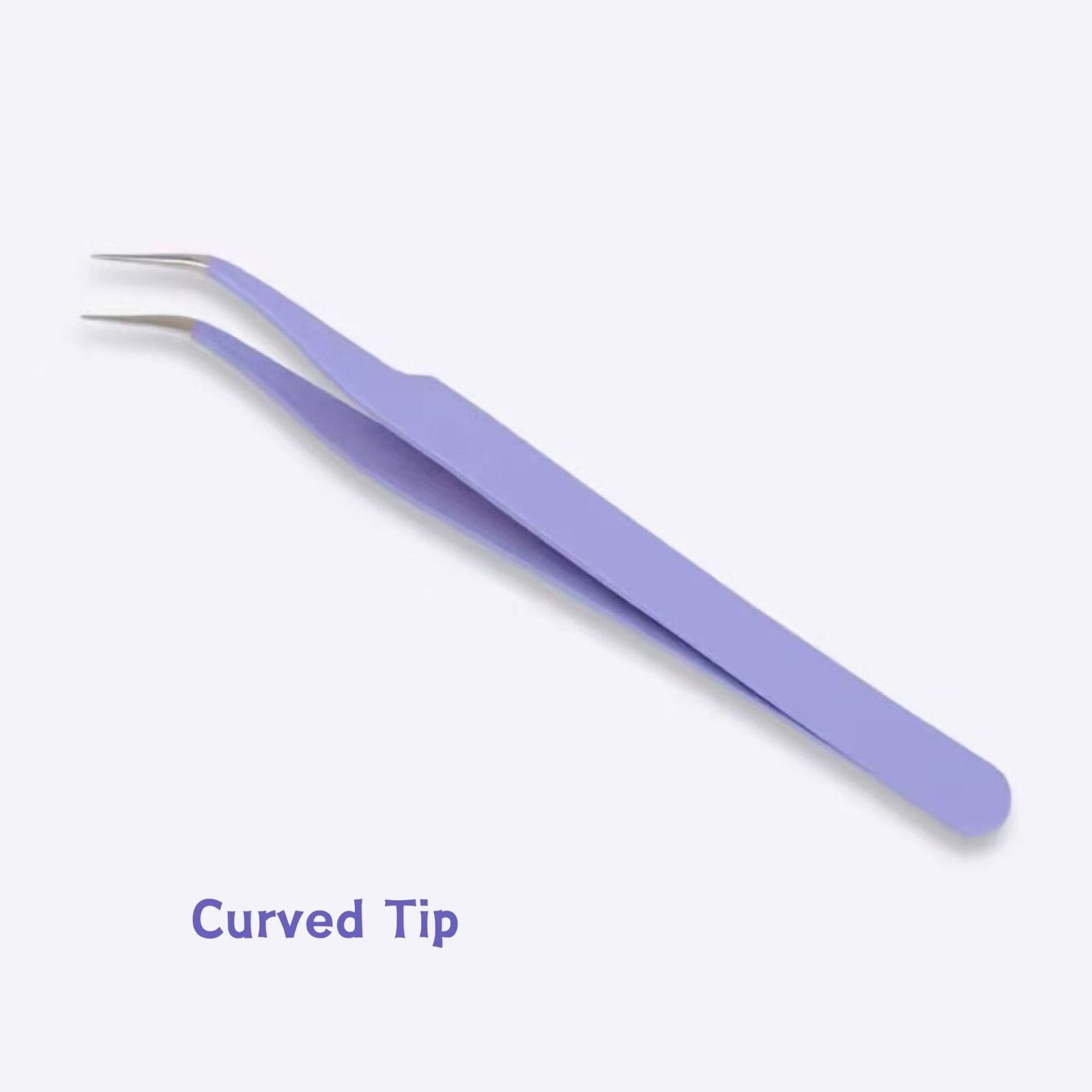 12MM Purple Stainless Steel DIY Tweezers, Straight Tip | Curved Tip