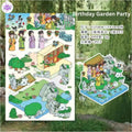Empresses in the Palace Series – 3D Miniature Sticker Scenes - 4 Theme Sets: Bedroom with Melon | Bedchamber Delights | Imperial Garden | Birthday Garden Party
