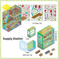 Today's Business Series 7.0 -Plus– 3D Miniature Sticker Scenes - 4 Theme Sets Record Store  E-sports Arena  Arcade  Supply Station