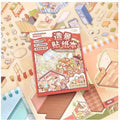 Cute Animals 2.5D Mini Scene Stickers Scrapbook – 16 Unique Themes: Orange Book (8 Themes) | Red Book (8 Themes)
