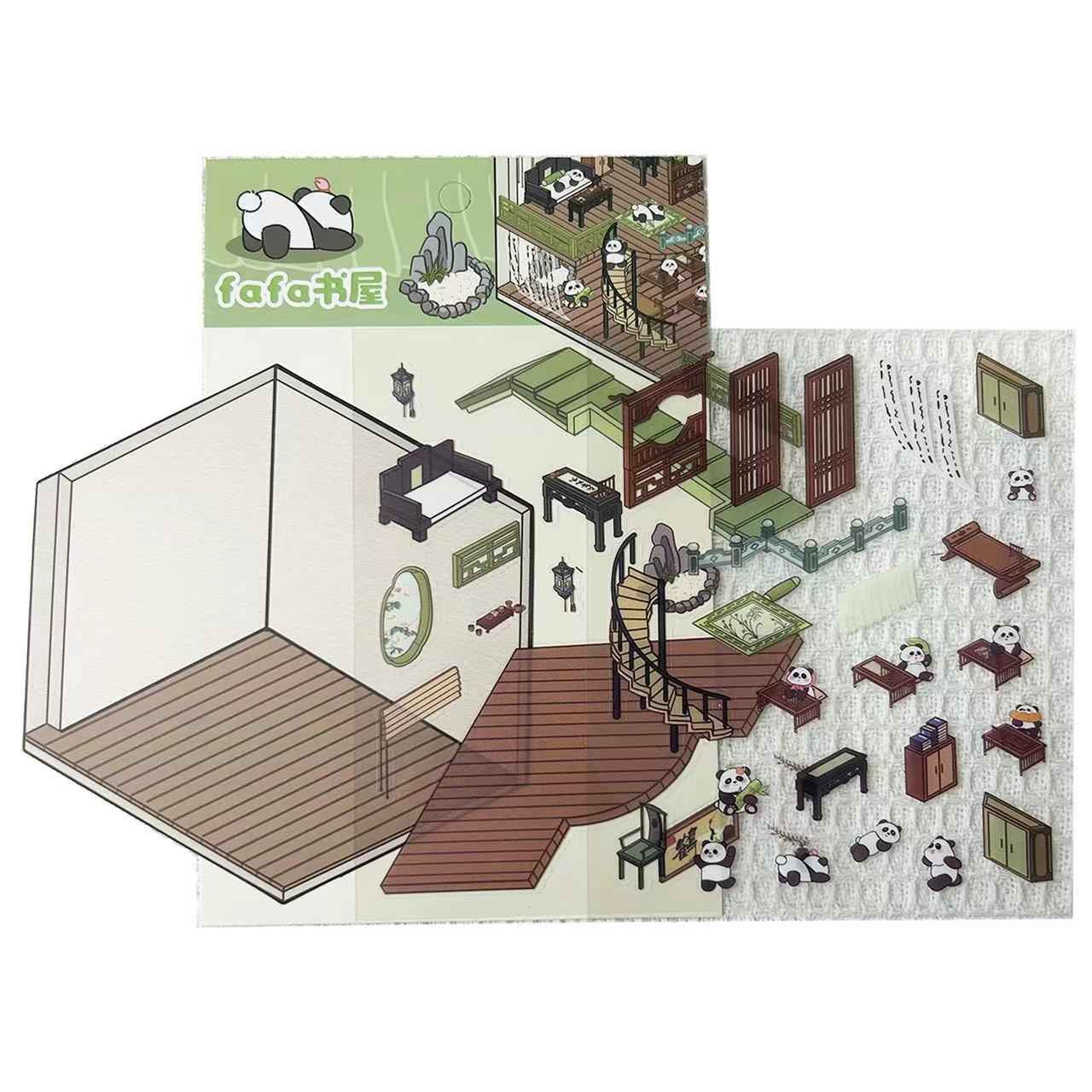 Cute Animal Party Stickers Scene – 12 Fun-Filled Themes: Bunny Flower Coffee | Puppy Supermarket | Penguin Christmas Cabin | Puppy Firework Night Market | Panda Bookstore | Panda Restaurant | Panda Theater | Panda Dress Shop | Bear Bakery | Capybara Offic