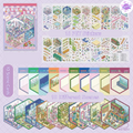 Miniature 3D Scene Stickers Scrapbook 7.0 – 20 Unique Themes: Purple Book (10 Themes) | Yellow Book (10 Themes)