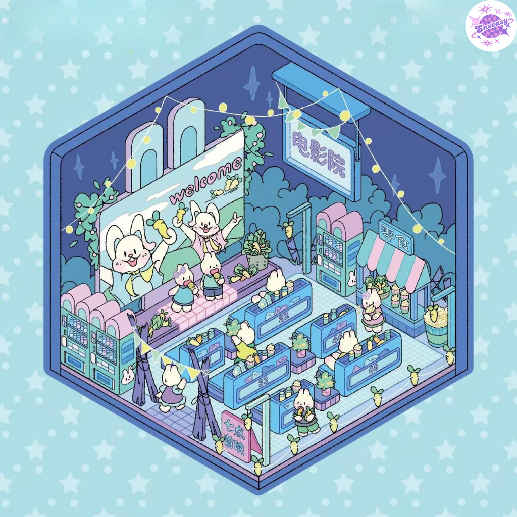 Miniature 3D Scene Stickers Scrapbook 7.0 – 20 Unique Themes: Purple Book (10 Themes) | Yellow Book (10 Themes)