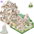 Plus Cozy Villa – 3D Miniature Sticker Scenes - 2 Theme Sets: Vintage Villa | Garden Villa