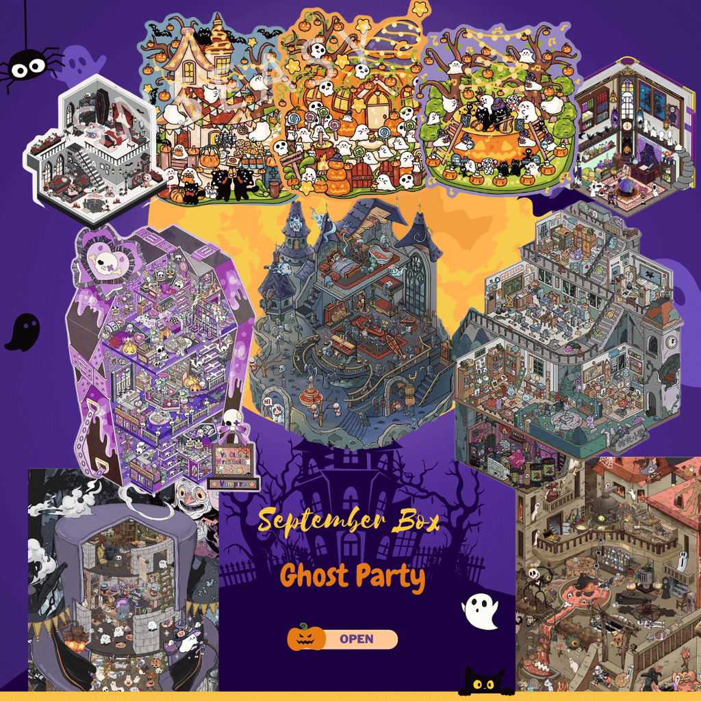 "Ghost Party" Scene Sticker Box