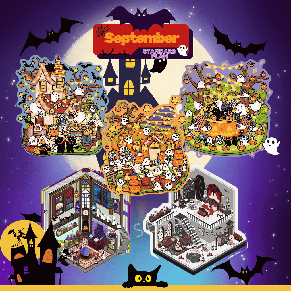 "Ghost Party" Scene Sticker Box