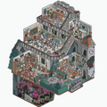 Haunted School Plus Size 3D Scene Sticker