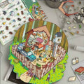 The End of the World – 3D Miniature Scene Stickers – 2 Theme Sets: Doomsday Cabin | Apocalypse Camp